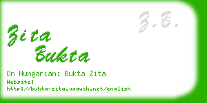 zita bukta business card